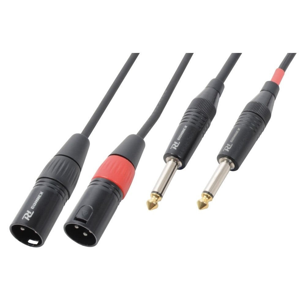 PD Connex XLR kabel 2x XLR male naar 2x 6,3mm mono 1,5m – Radiobeurs ...