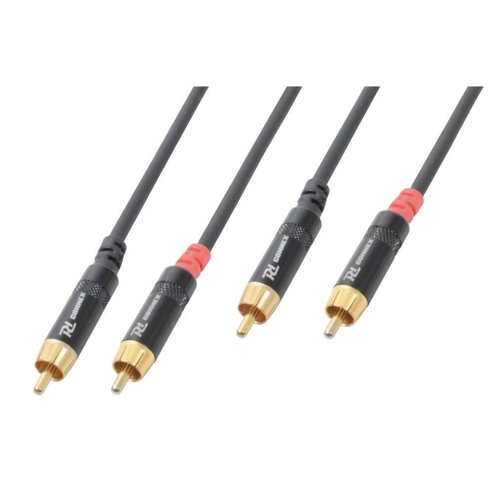 Audio kabel 2x RCA male naar 2x RCA male 6 meter