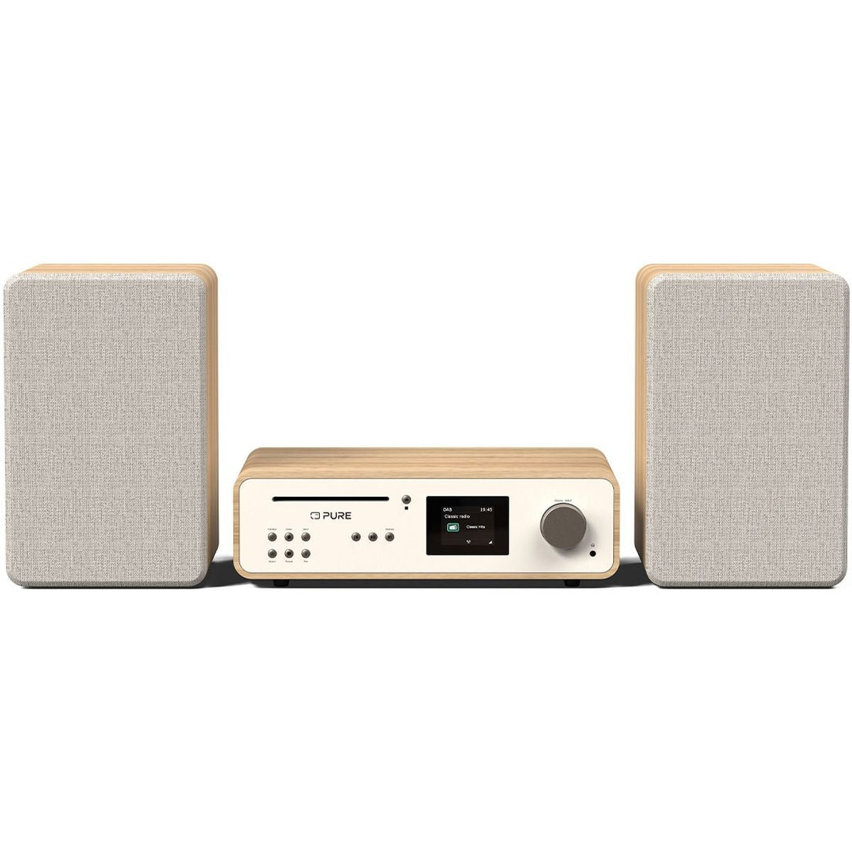Pure Classic Stereo Katoen Wit/Eiken