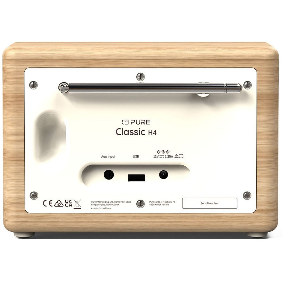 Pure Classic H4 Katoen Wit/Eiken Dab radio