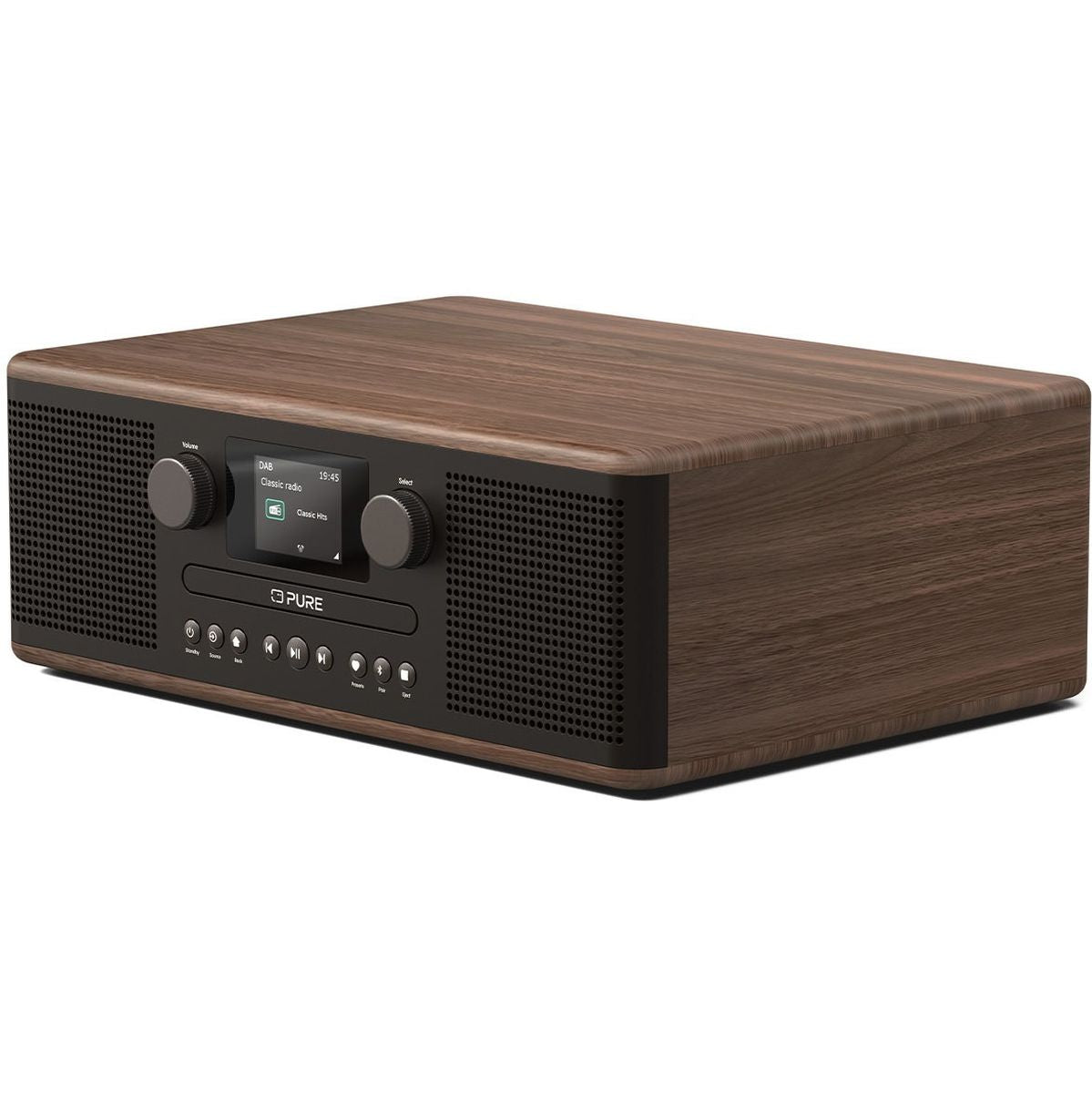 Pure Classic C-D6 Koffie Bruin/Walnoot Dab radio met cd-speler