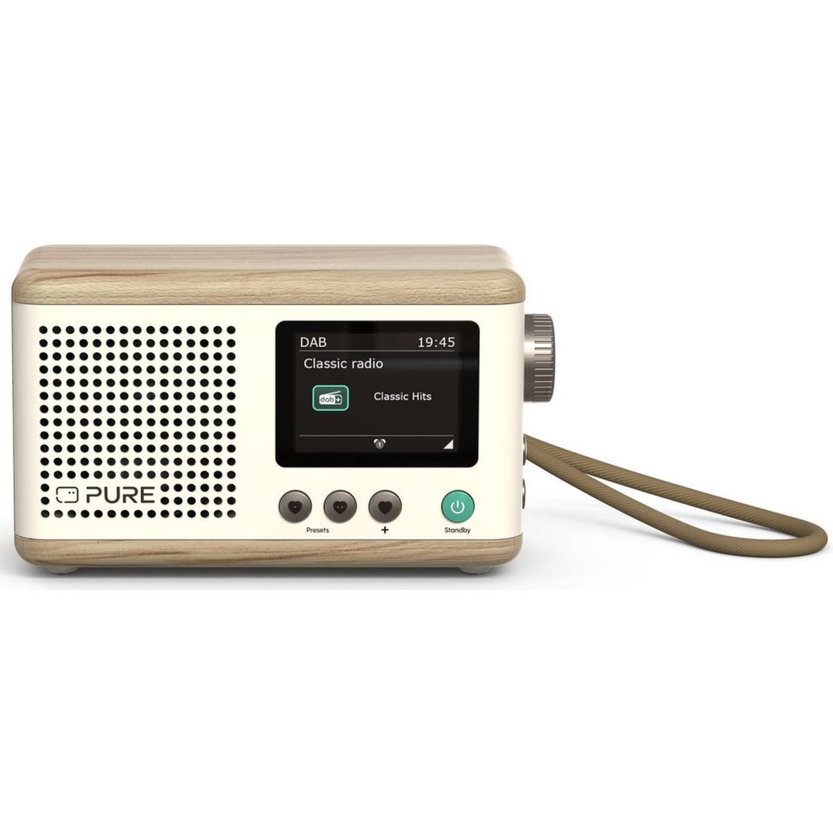 Pure Classic Mini Katoen Wit/Eiken Dab Radio
