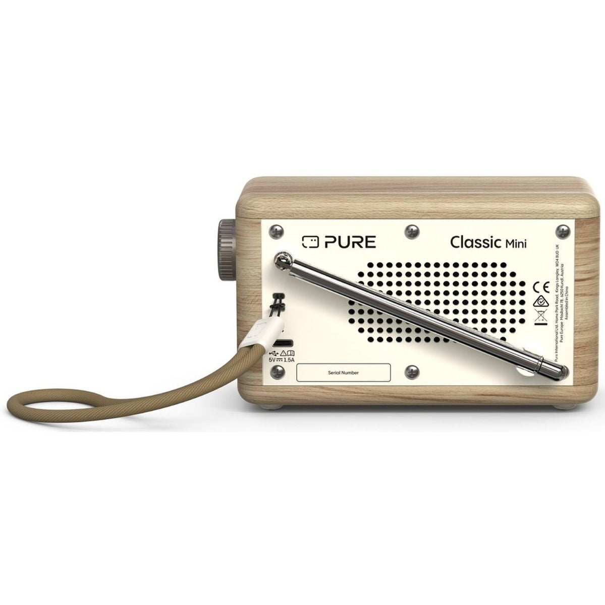 Pure Classic Mini Katoen Wit/Eiken Dab Radio
