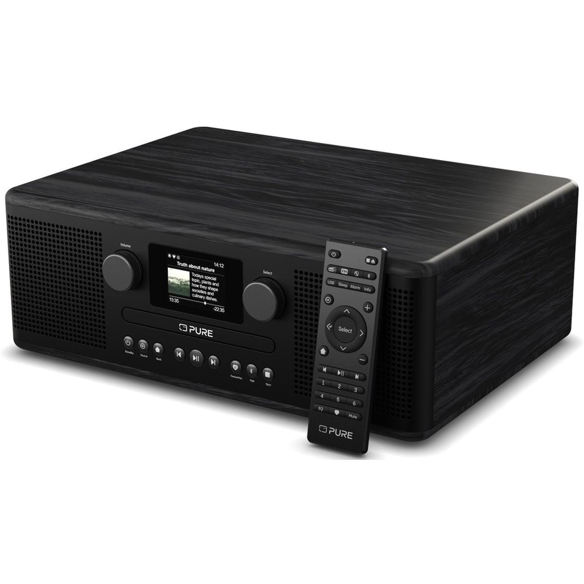 Pure Classic C-D6i Zwart/Essen Digitale radio met cd-speler
