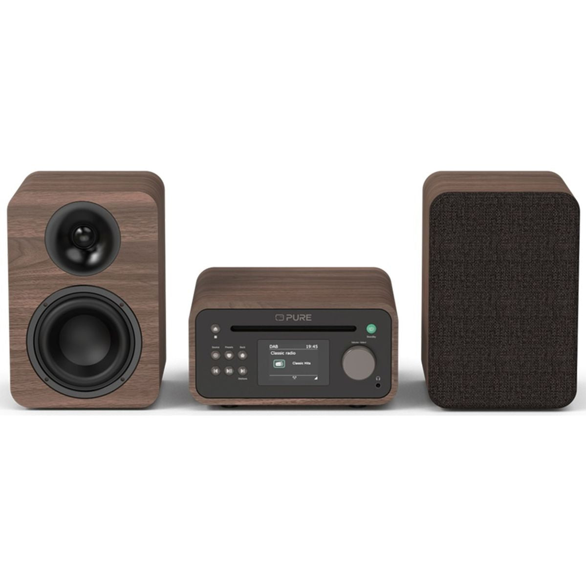 Pure Classic Stereo Mini Bruin/Walnoot