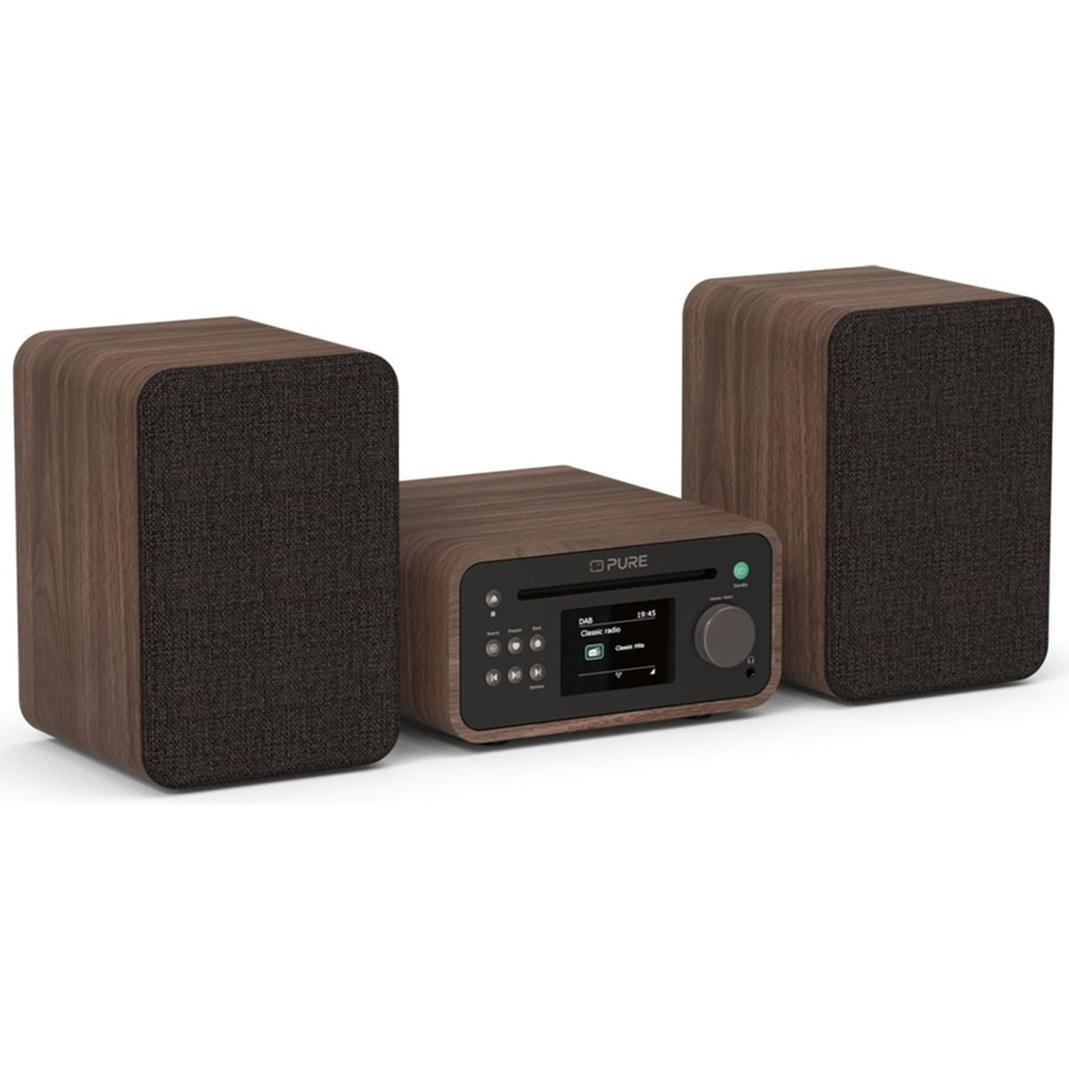 Pure Classic Stereo Mini Bruin/Walnoot
