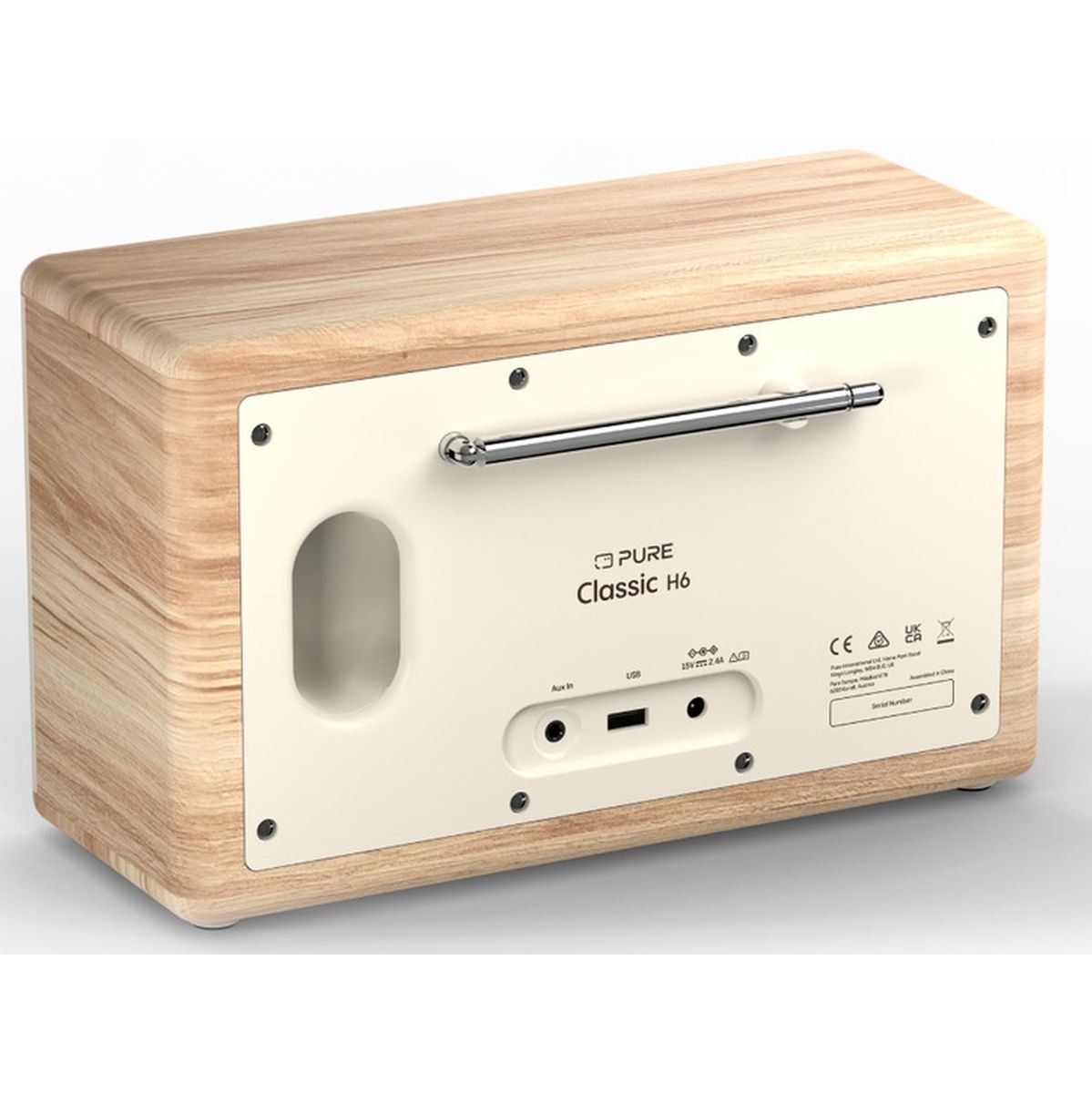 Pure Classic H6 Katoen Wit/Eiken Dab radio