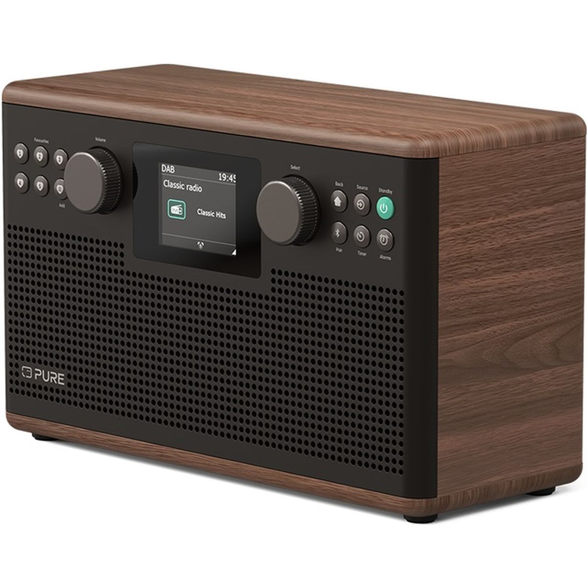 Pure Classic Koffie Bruin/Walnoot H6 Dab radio
