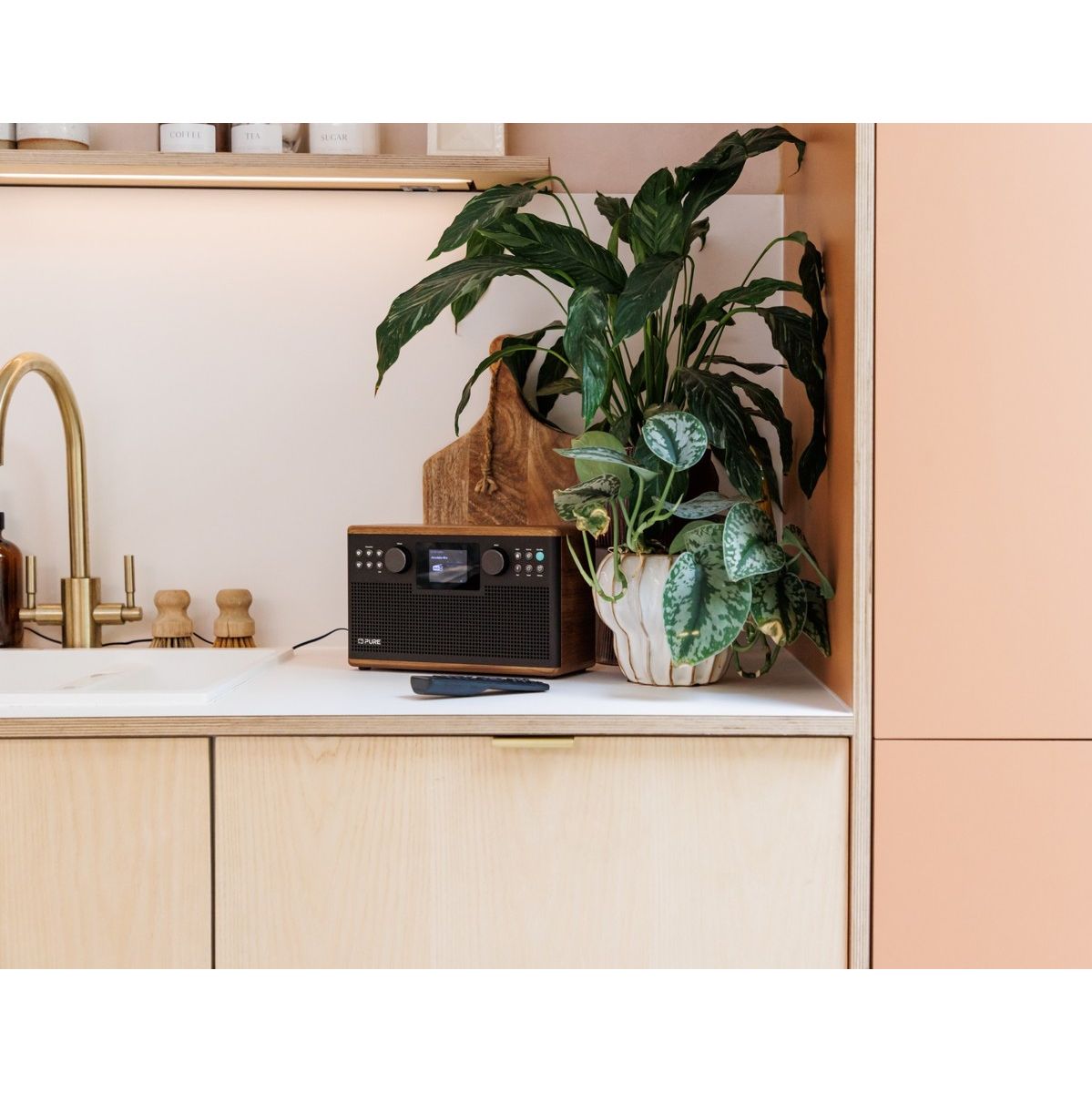 Pure Classic Koffie Bruin/Walnoot H6 Dab radio