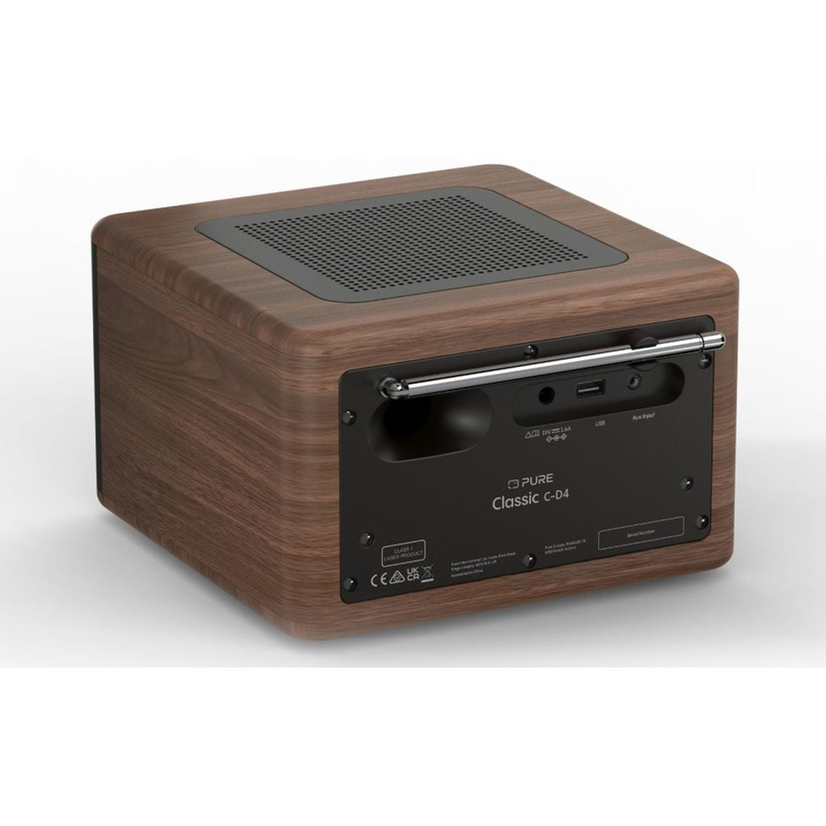 Pure Classic C-D4 Koffie Bruin/Walnoot Dab radio met cd-speler