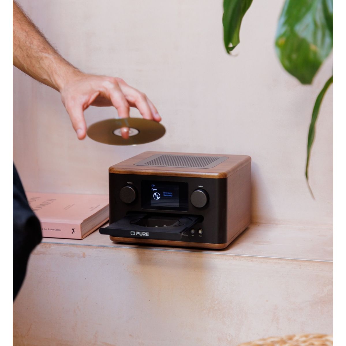Pure Classic C-D4 Koffie Bruin/Walnoot Dab radio met cd-speler