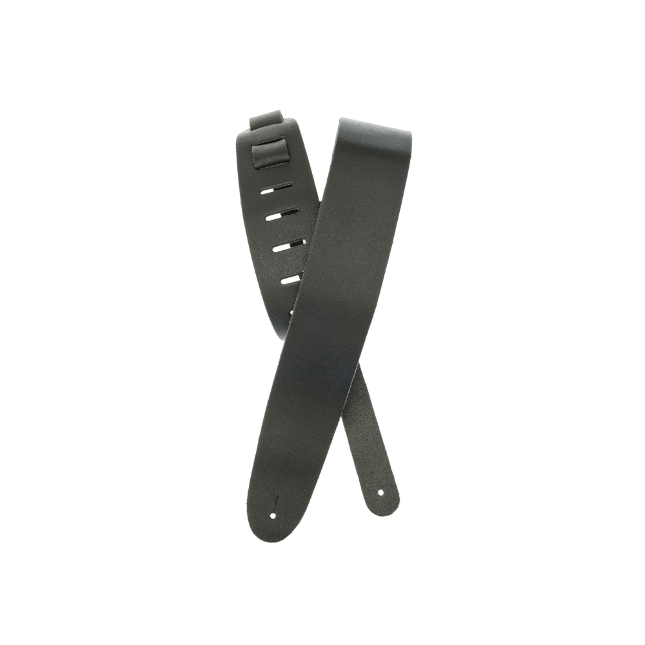 25BL00 Basic leren gitaar riem zwart