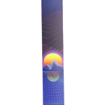 25RUN80 Outrun printed leren gitaar riem sunset