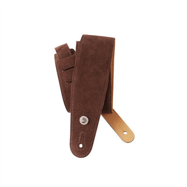 25SS01-DX Suede  gitaar riem cognac