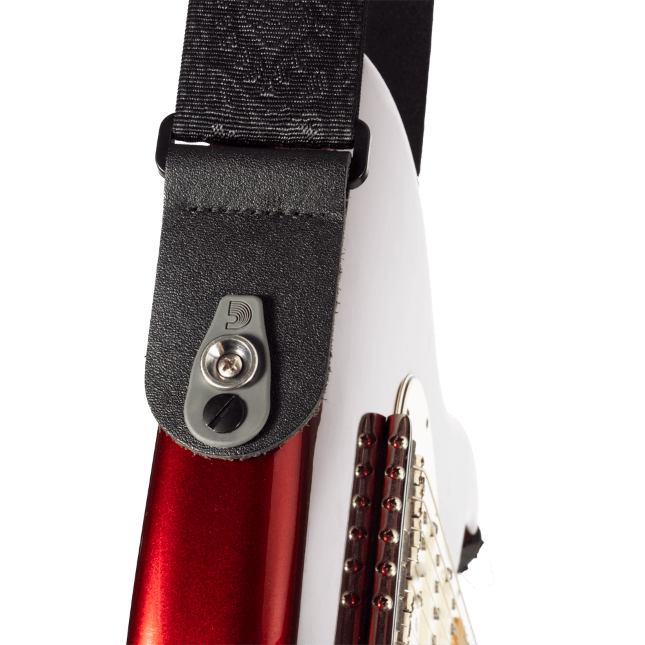 50TB01-RL Pad lock nylon gitaar riem monterey zwart
