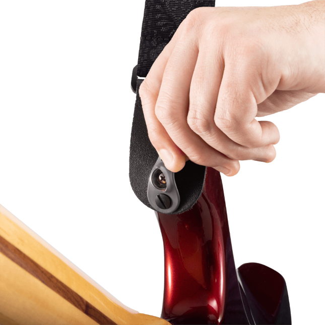 50TB01-RL Pad lock nylon gitaar riem monterey zwart