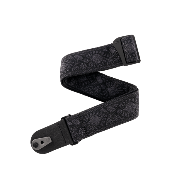 50TB01-RL Pad lock nylon gitaar riem monterey zwart