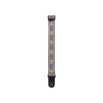 50TC00 Pad lock nylon gitaar riem parallel flowers