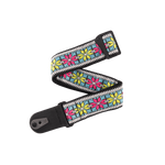 50TC00 Pad lock nylon gitaar riem parallel flowers
