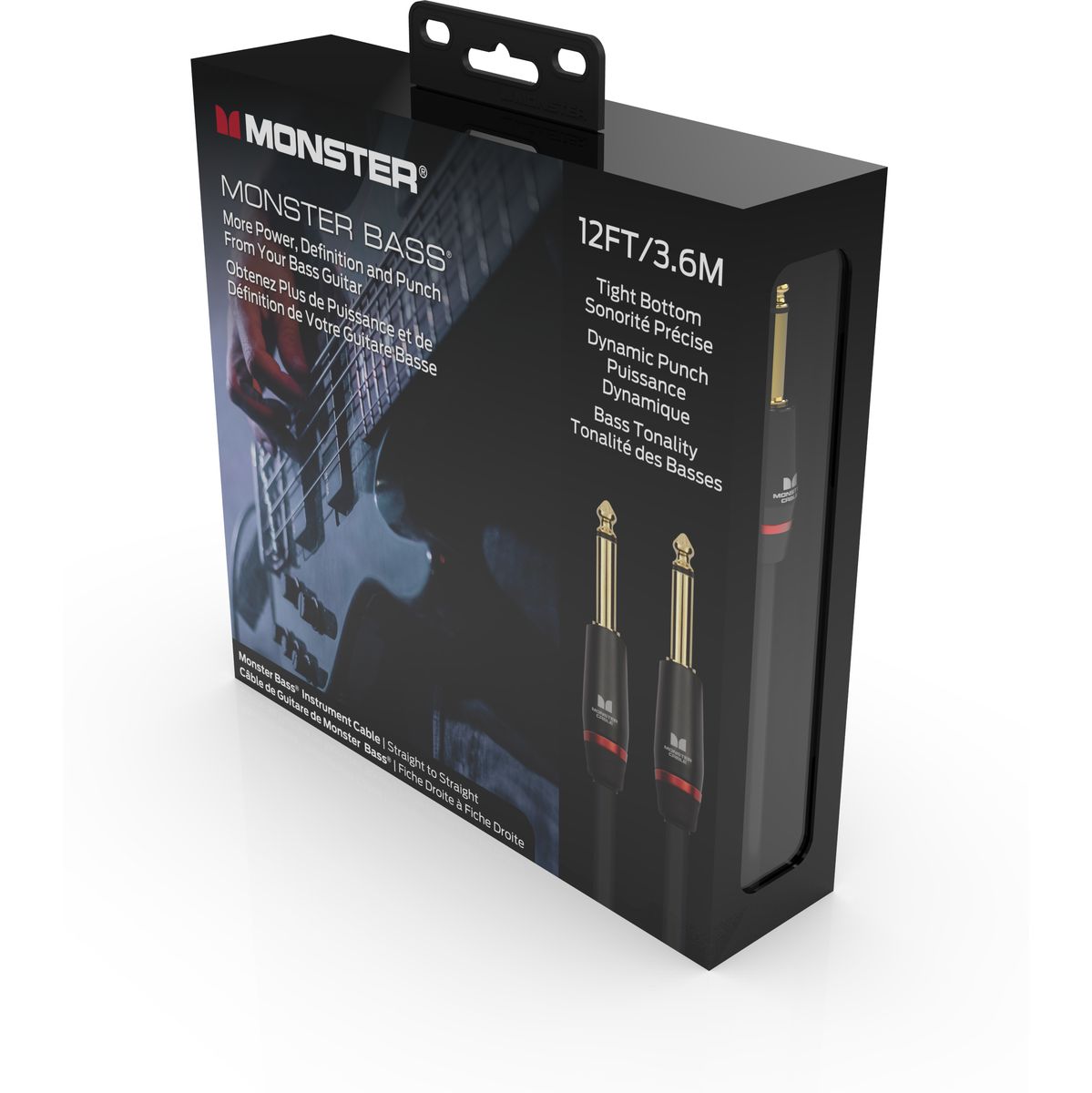 Monster Bass 12FT Instrument kabel 3,6 meter voor basgitaar