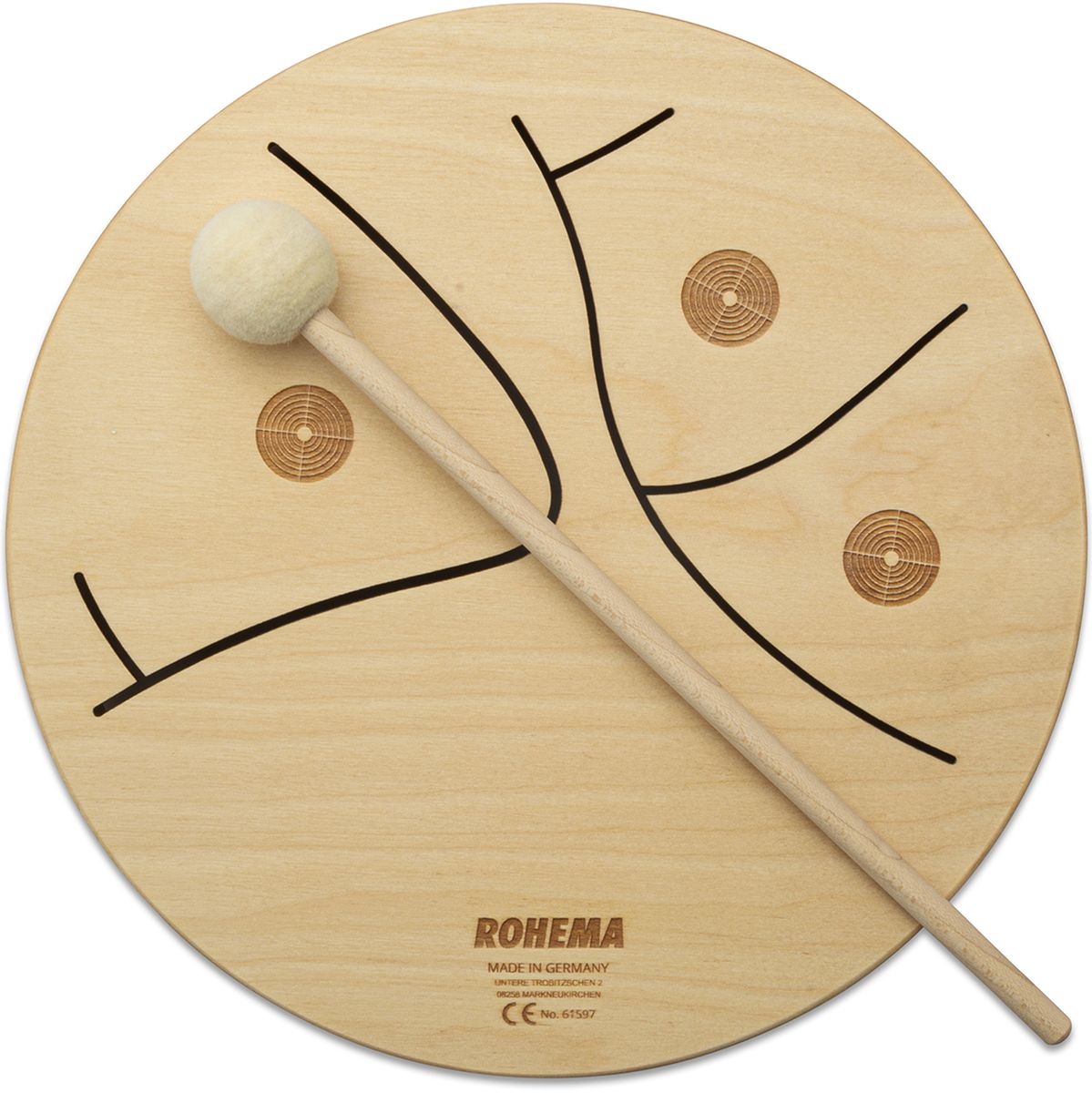 Wooden Tom 3-Tone 24cm w/ 1 Beater PM458