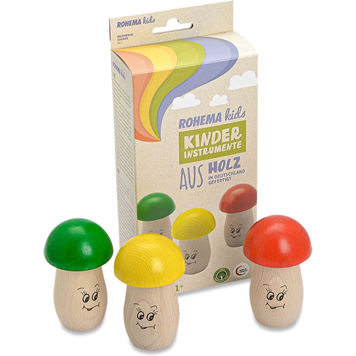 Mushroom Shaker 3er Set Red Yellow Green