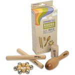 Kids Natural Percussion Set Mini Shaker Maracas Claves Wristbells
