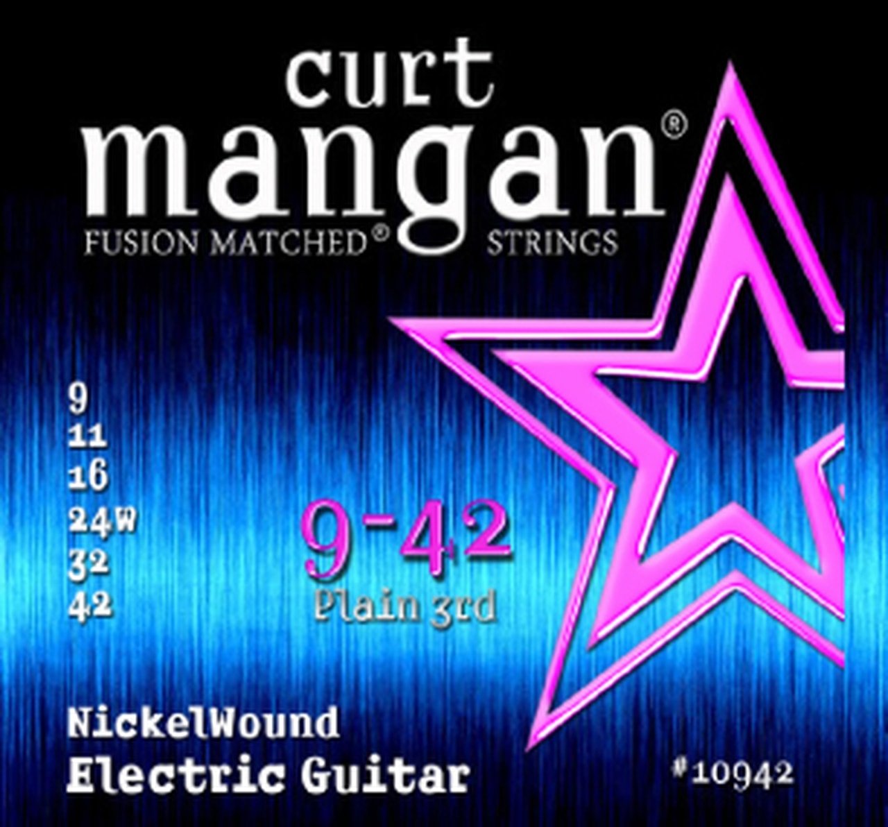 Curt Mangan 10942 electric guitar strings 009-042