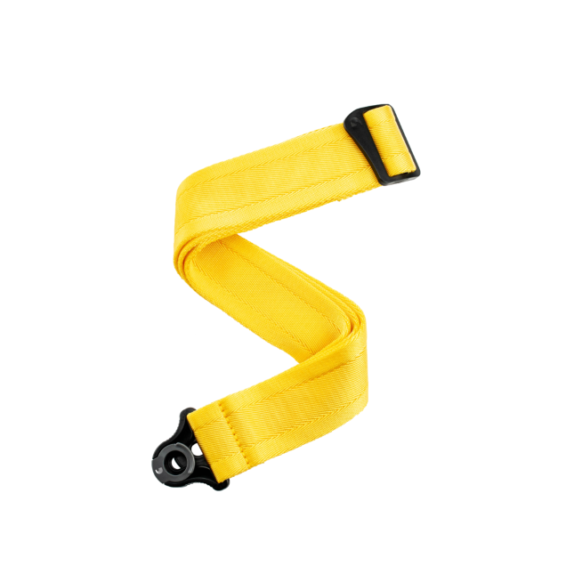 D'addario Auto Lock nylon guitar strap yellow