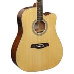 Brunswick BD200CE akoestisch/elektrisch gitaar vooraanzicht body