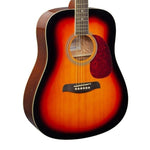 Brunswick BD200 SB akoestisch gitaar vooraanzicht body
