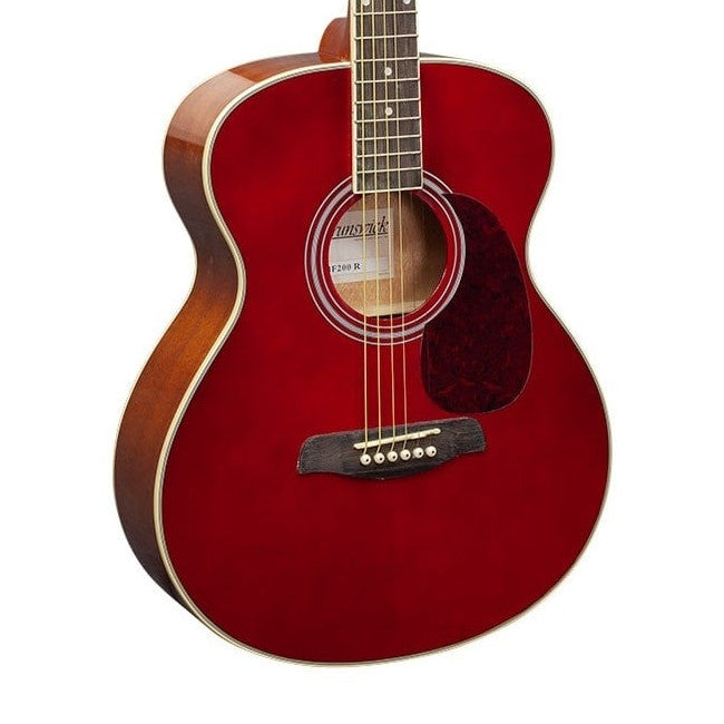 Brunswick BF200 RD akoestisch gitaar vooraanzicht body