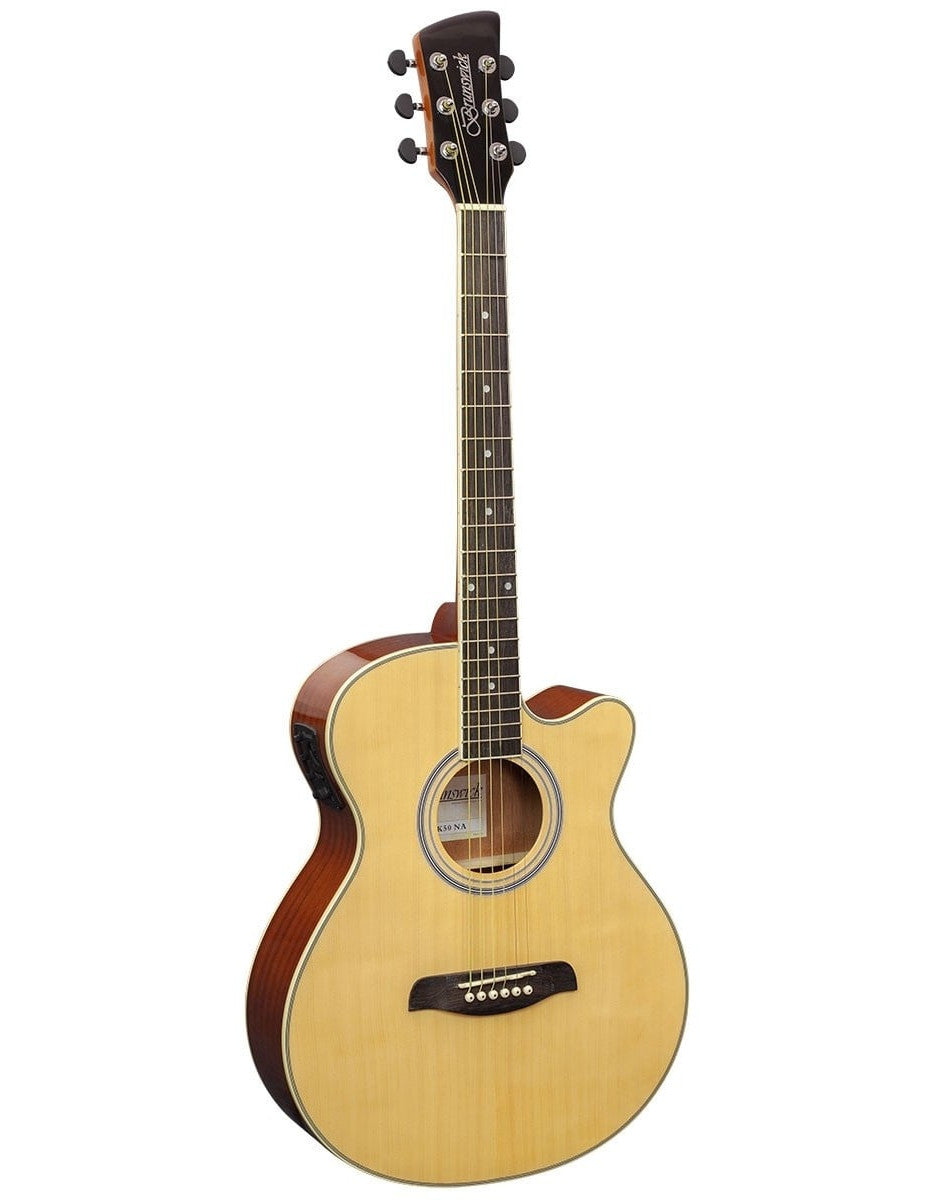 Brunswick BTK50 NAT akoestisch/elektrisch gitaar vooraanzicht