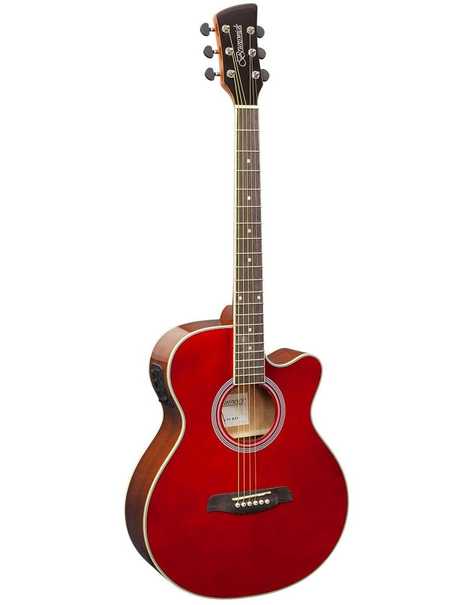 Brunswick BTK50 RD akoestisch/elektrisch gitaar vooraanzicht
