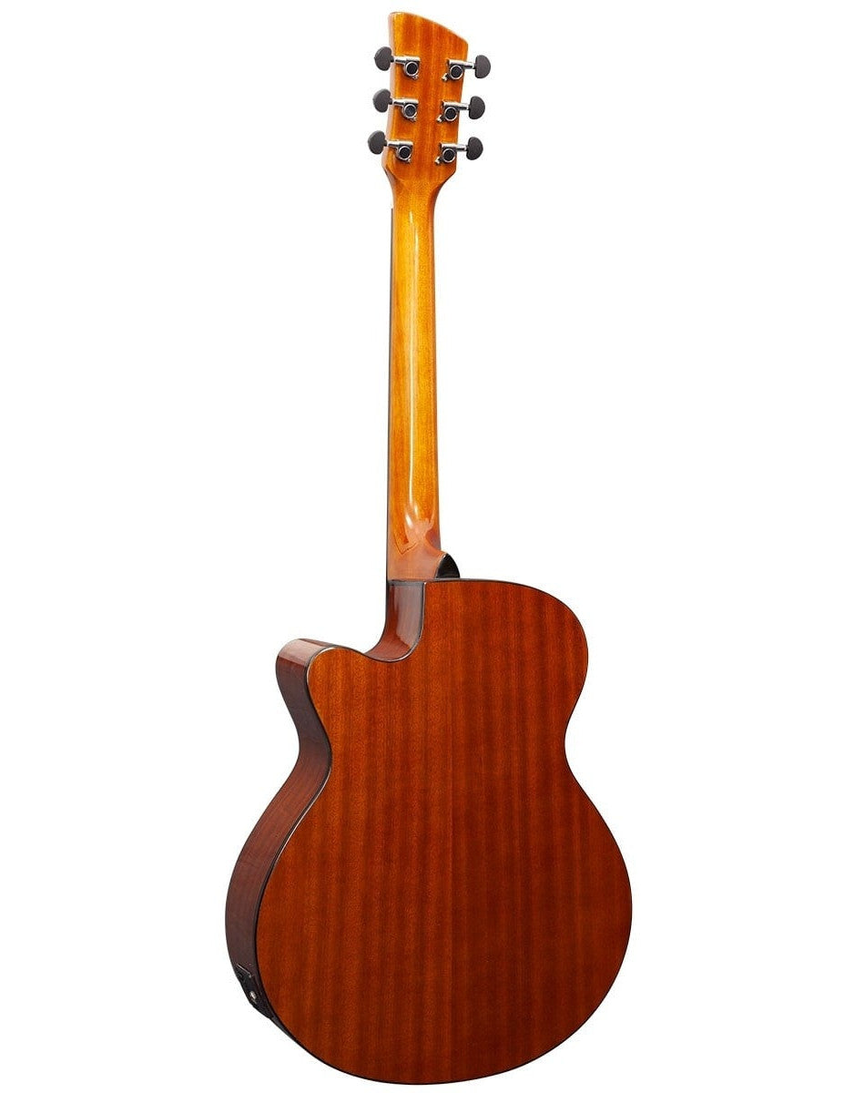 Brunswick BTK50 SB akoestisch/elektrisch gitaar achteraanzicht