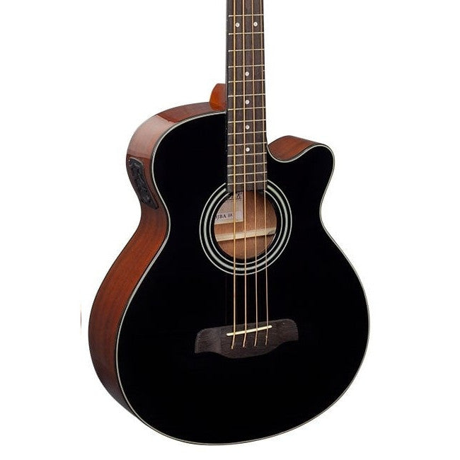 Brunswick TBJBA BK akoestisch basgitaar vooraanzicht body