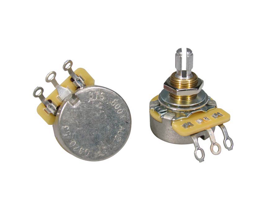CTS500-A53 potmeter 500K logaritmisch, .375" bushing, 3/8" diam.