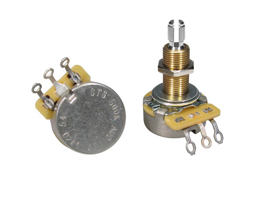 CTS500-A54 potmeter 500K logaritmisch, .750" bushing, 3/8" diam.