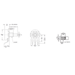 CTS250-B50 potmeter 250K Lineair, .375" bushing, 3/8" diam.