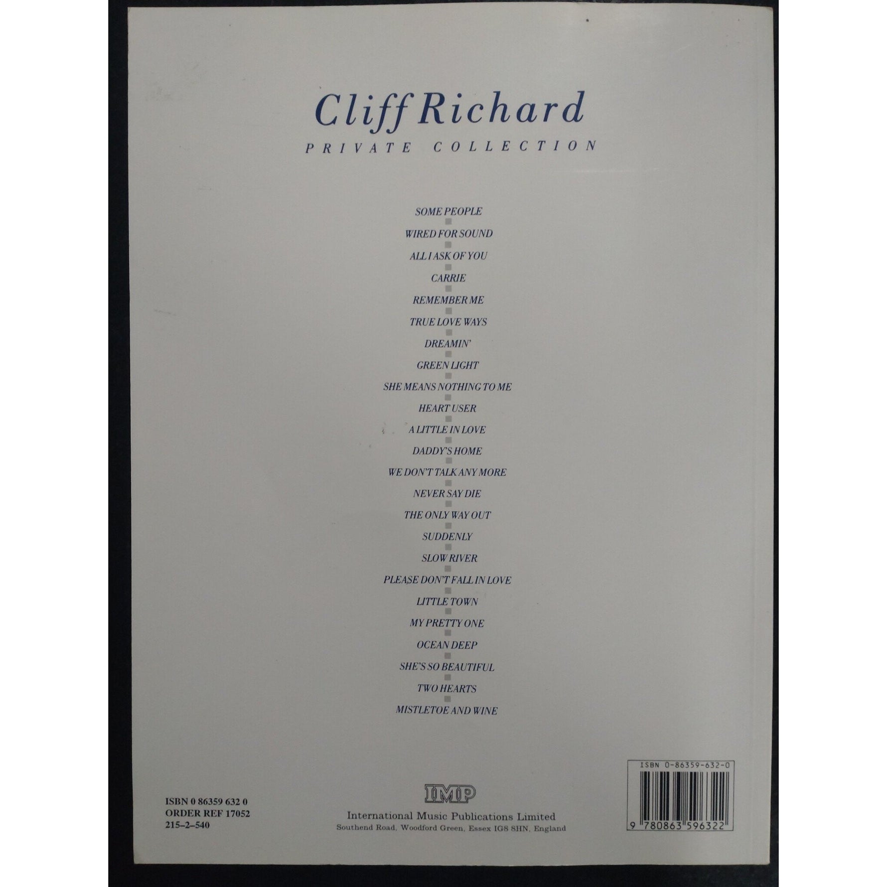 IMP Cliff Richard - Privat Collection - Piano, Zang en Gitaar