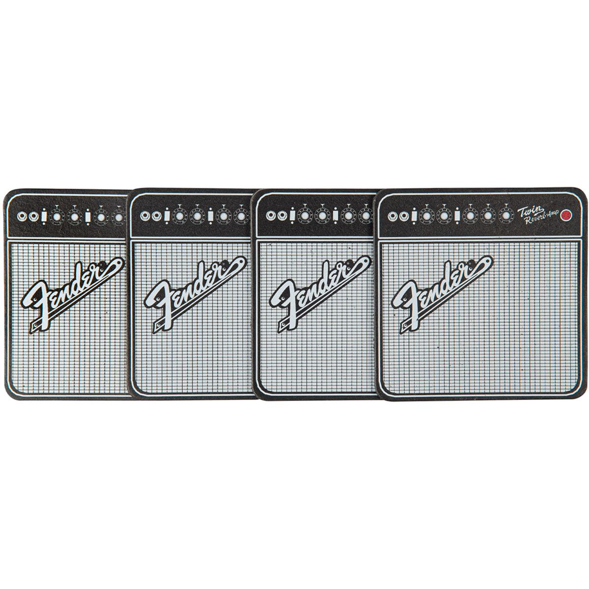 Leren onderzetters Fender Amp vorm 4 Pack