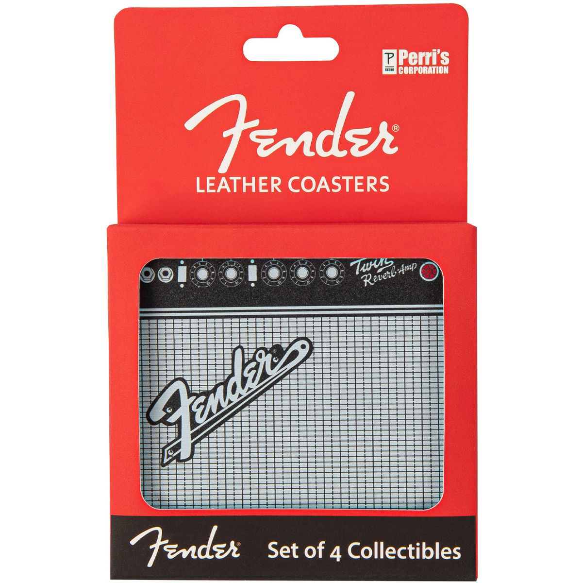 Leren onderzetters Fender Amp vorm 4 Pack