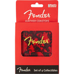 Leren onderzetters Fender Plectrum vorm 4 Pack