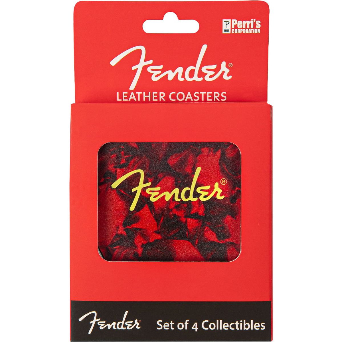 Leren onderzetters Fender Plectrum vorm 4 Pack