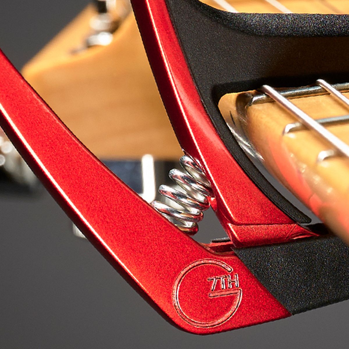 Nashville gitaar capo voor stalen snaren (akoestisch/elektrisch), rood