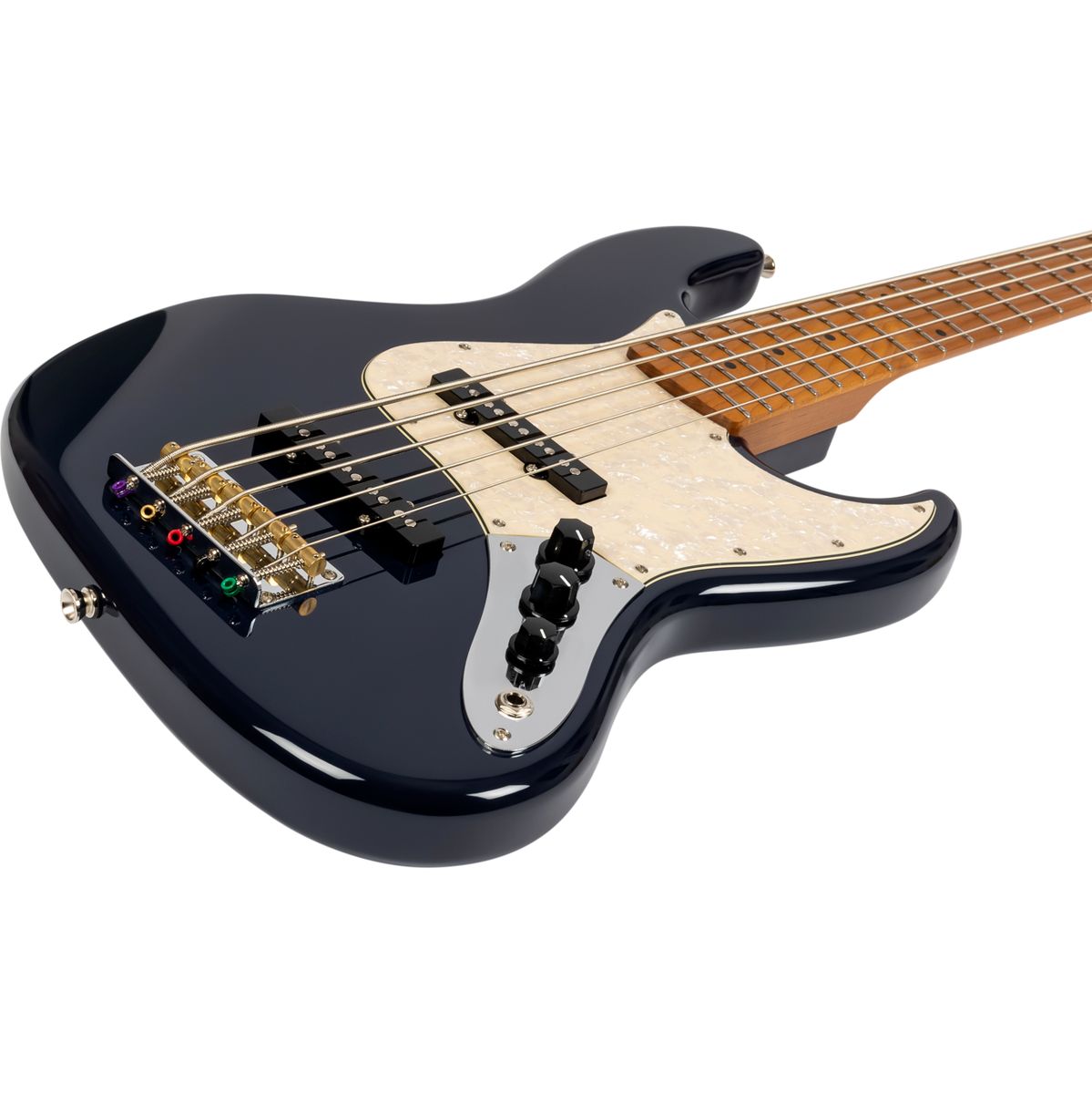 Jet JJB-305 DBL 5-snarig basgitaar schuin aanzicht body