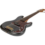 Jet JPB-305 CRC 5-snarig basgitaar schuin aanzicht
