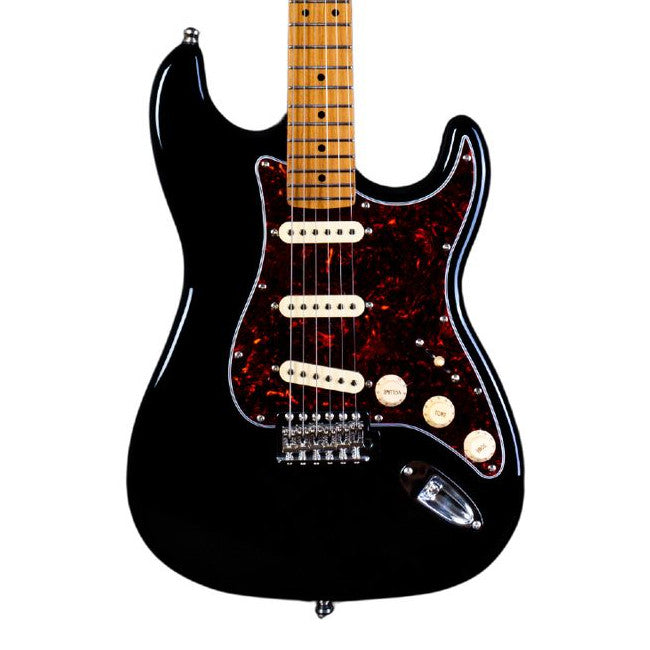 Jet JS-300 BK elektrisch gitaar vooraanzicht body