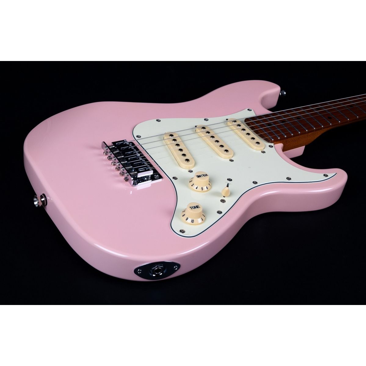 Jet JS-300 mini PK elektrisch gitaar schuin aanzicht body