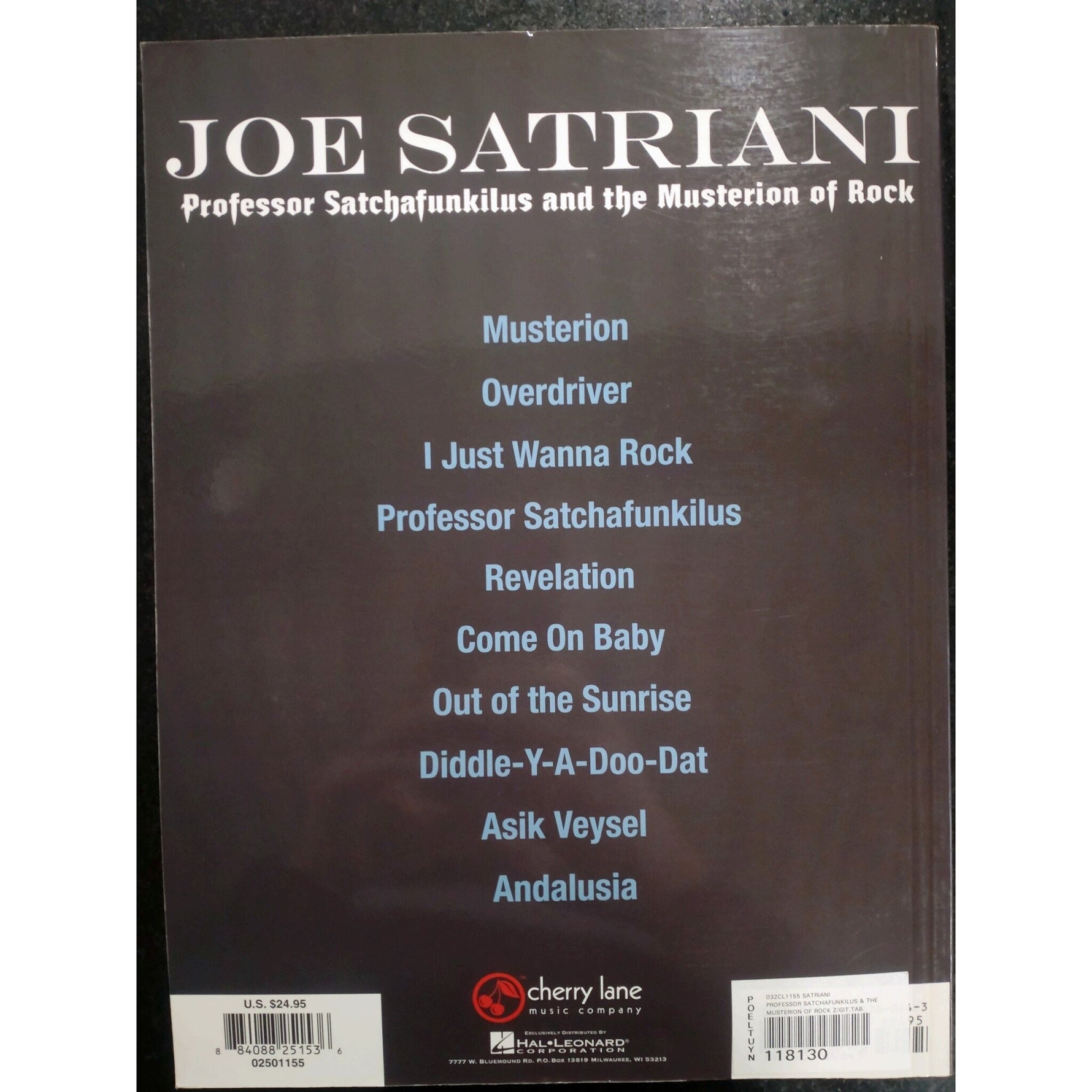 Cherry Lane Music Company Joe Satriani - Professor Satchafunkilus and the Musterion of Rock - Guitar with tablature